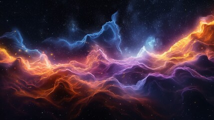 Colorful space galaxy cloud nebula. Stary night cosmos. Universe science astronomy. Supernova background wallpaper