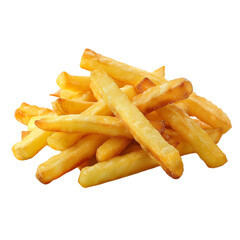 French fries isolated on transparent background