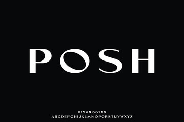 Elegant luxury alphabet display font vector glamor style