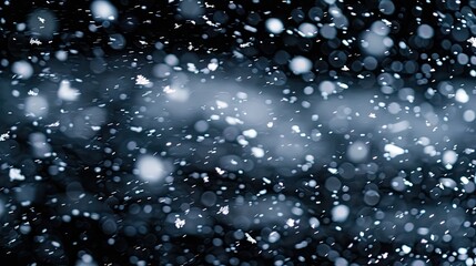snowfall, stock imagery, on plain black background 