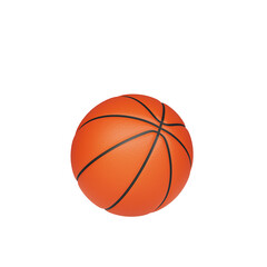 Fototapeta premium Basketball ball mockup, on white background, sports accessory. 3d render.