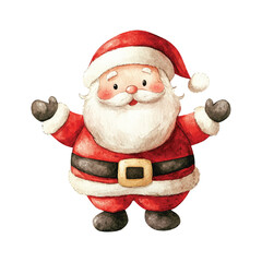 cute santa claus watercolor illustration