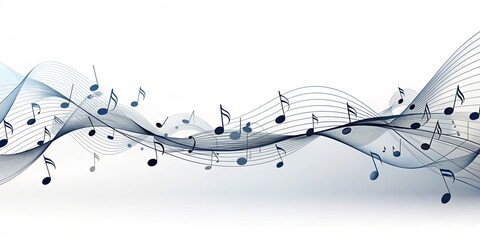 Dynamic sound waves and music notes , sound waves, music, audio, signal, technology, abstract, graphic, design, vibration