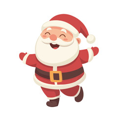 cartoon style happy santa claus