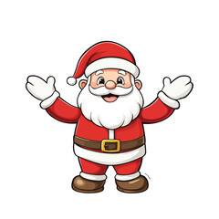 cartoon style happy santa claus