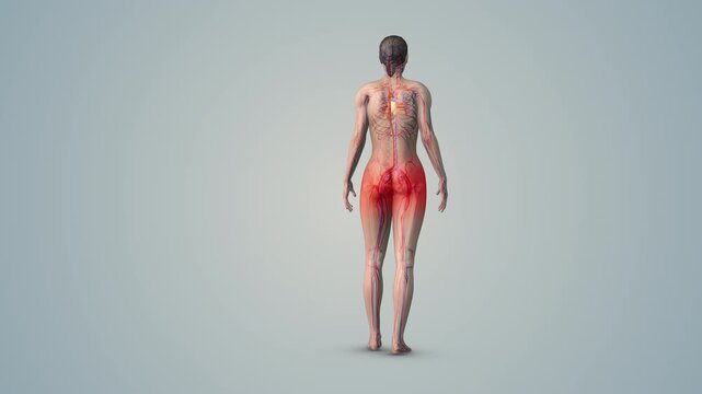 Medical animation for pelvic congestion syndrome