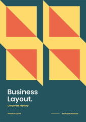 Obraz premium Company identity brochure template. Business cover. Corporate report abstract geometric layout.