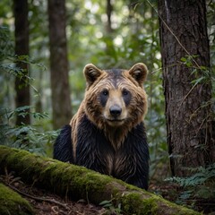 Obraz premium brown bear in the forest