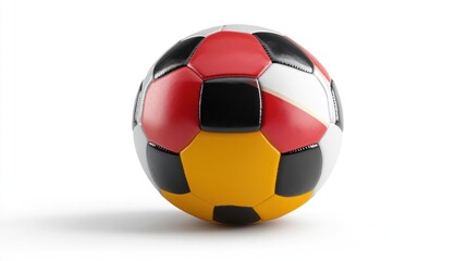 Fototapeta premium Multicolored Soccer Ball on White Background