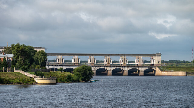 Hydroelectric Power Plant. Town of Uglich, Russia.	