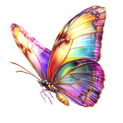 Kaleidoscope Wings Butterfly , transparent background, white background