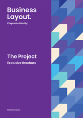 Company identity brochure template. Business cover. Corporate report abstract geometric layout.