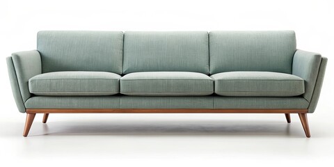 Modern mid-century MCM sofa with sleek design and tapered legs, mid-century modern, MCM, sofa, couch, furniture