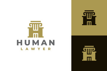 justice law h letter logo vector