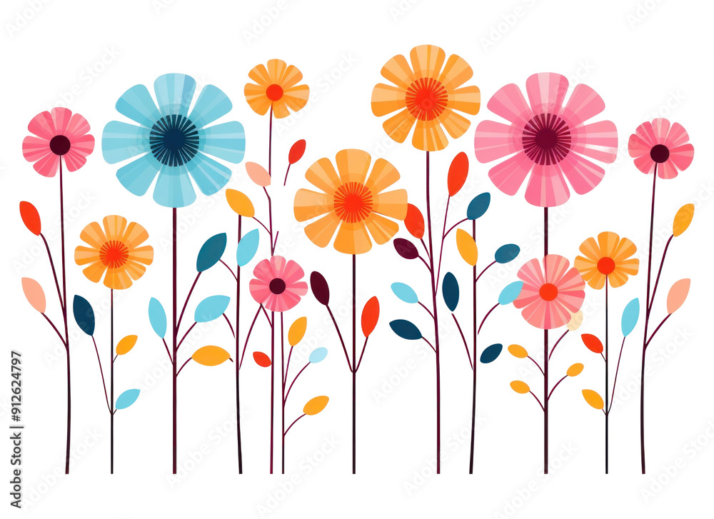 Sticker png flower pattern cartoon drawing.