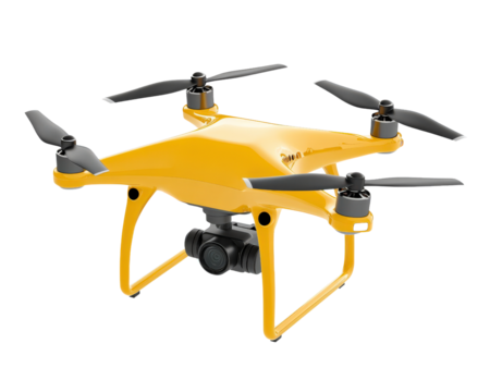 A drone isolated on white transparent background