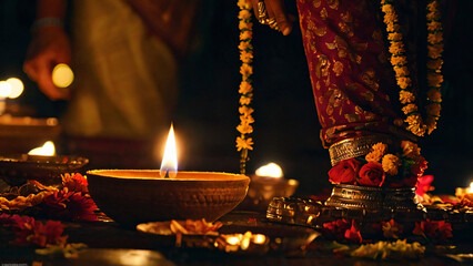 The concept begins with traditional candle lights