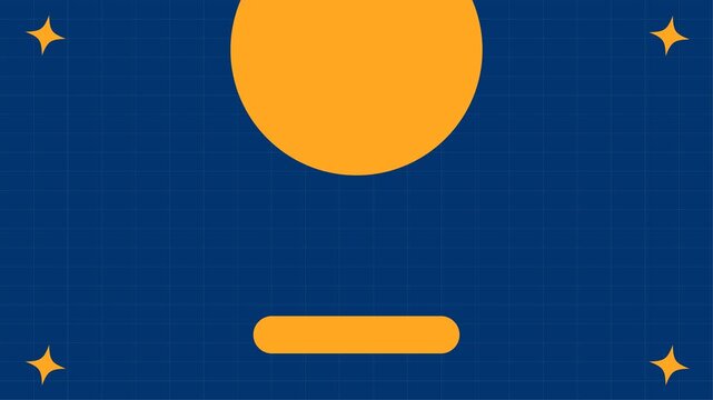 Animation Youtube Thumbnail Dark Blue Background and Orange Circle. 4k Animation
