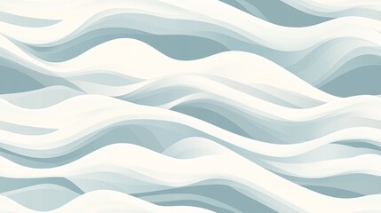 Fototapeta premium A seamless design featuring wavy patterns and subtle water ripples, with minimal sea waves and soothing textures. The pattern is characterized by its smooth, flowing lines that create a gentle and