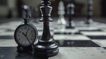 Chess clock ticking during a competitive game