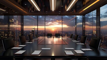 a luxurious and elegant high-quality business meeting room in big company saudi arabia