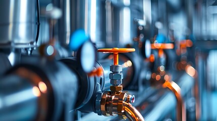 Boiler providing heating for an apartment building, urban residential setting Reliable and efficient, essential and comforting, multifamily housing