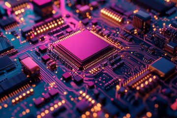 Electrifying Fusion - Abstract Surrealism in Integrated Circuit Design with Intricate Overlapping Layers of Patterns