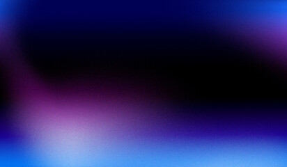 Blue and purple color background with gradient and grain effect, template empty space