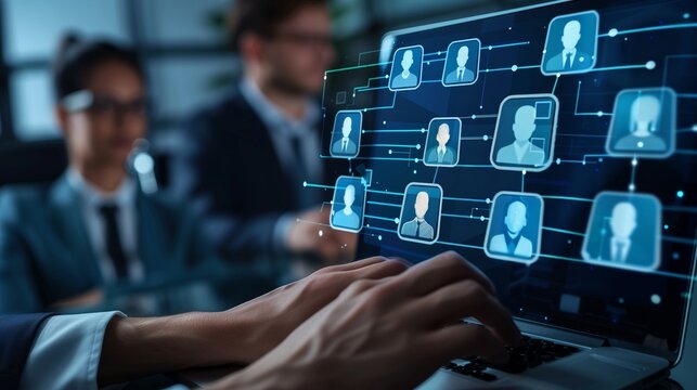 The process of selecting candidates for interviews and hiring jobs through the use of an internet recruiting agency.