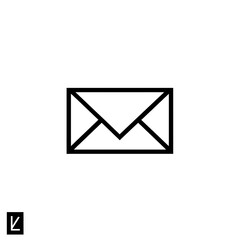 Envelope Icon, Minimal Simple Logo
