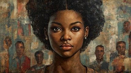 Beautiful african american woman in national costumes. black history month celebration