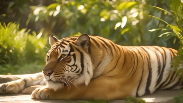 tiger in the zoo
