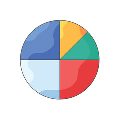 Fototapeta premium Pie chart vector icon