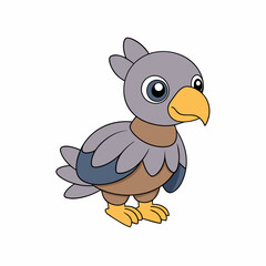 A cute Condor art vector illustration