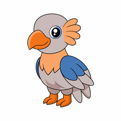 A cute Condor art vector illustration