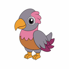 A cute Condor art vector illustration