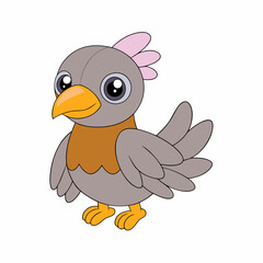 A cute Condor art vector illustration