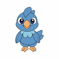 A cute Condor art vector illustration