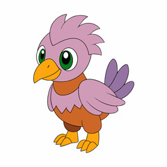 A cute Condor art vector illustration