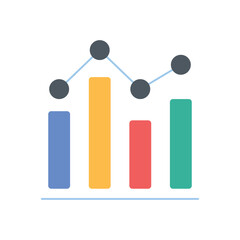 Bar chart vector icon