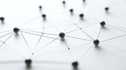 Abstract network connection with nodes
