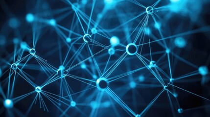 Abstract network connection with nodes