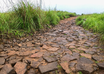 Rocky walkway in the mountain