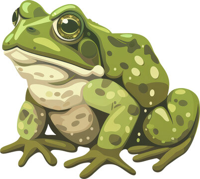 recommend clip art: Green frog with spots