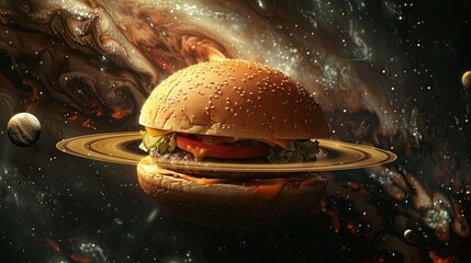 The Planet Saturn is a big Hamburger 