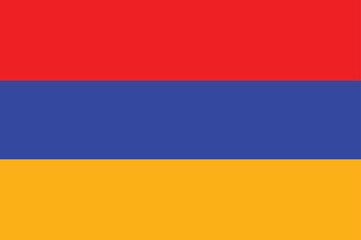 Armenian flag. National flag of Armenia. Vector illustration. 