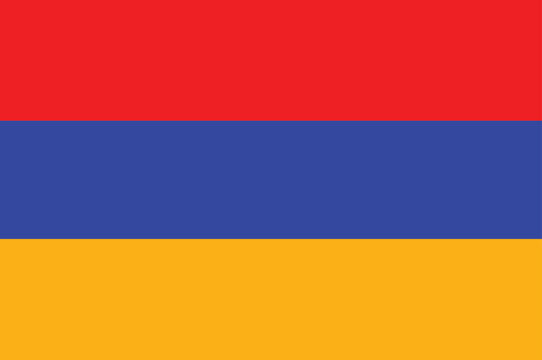 Armenian flag. National flag of Armenia. Vector illustration. 