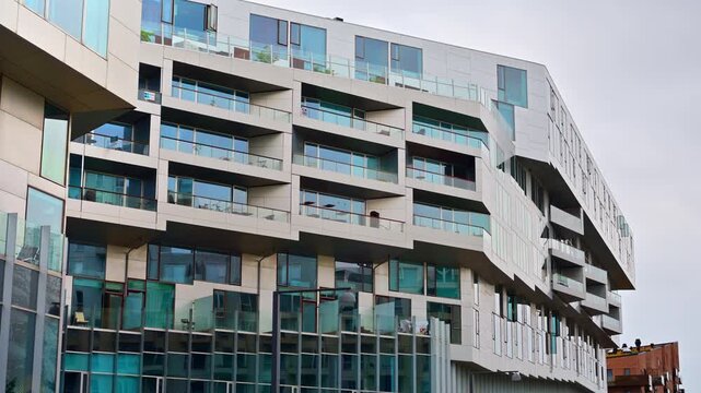 View of the 8 House housing complex in Orestad, Copenhagen, Denmark