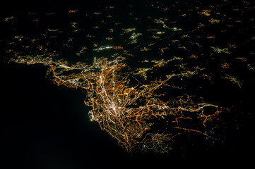 Luftaufnahmen bei Nacht