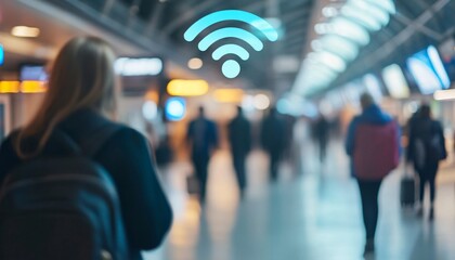 Airport WiFi Connecting Travelers in the Digital Age Internet in lifestyle 4.0
